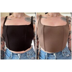 Love Tree Corset Crop Tops